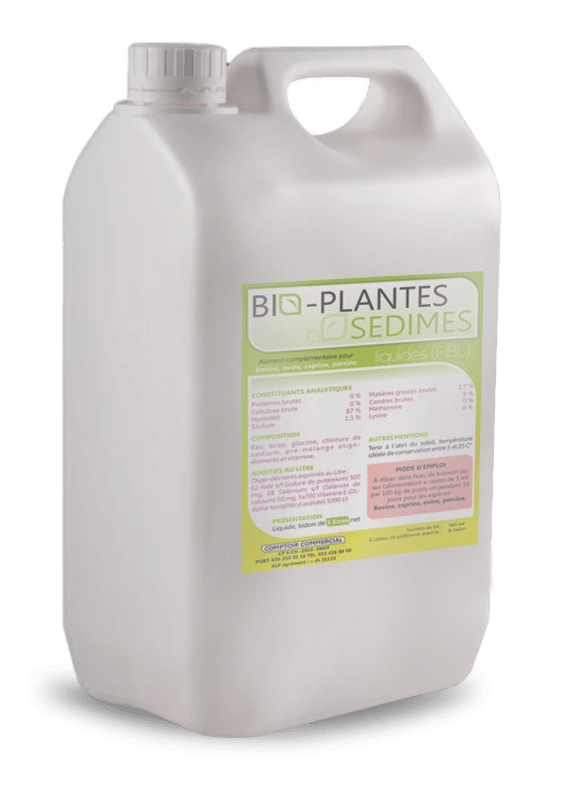 BIO PLANTES SEDIMES - ALFA SEDIMES - SEDIMES LIQUIDE - Spécialité liquide avec apport élevé en iode, sélénium et vitamine E - ALFALOR SUISSE