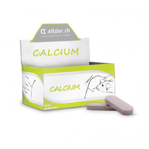 BOLUS CALCIUM - Bolus bovin riche ne calcium, libération rapide et progressive - ALFALOR SUISSE