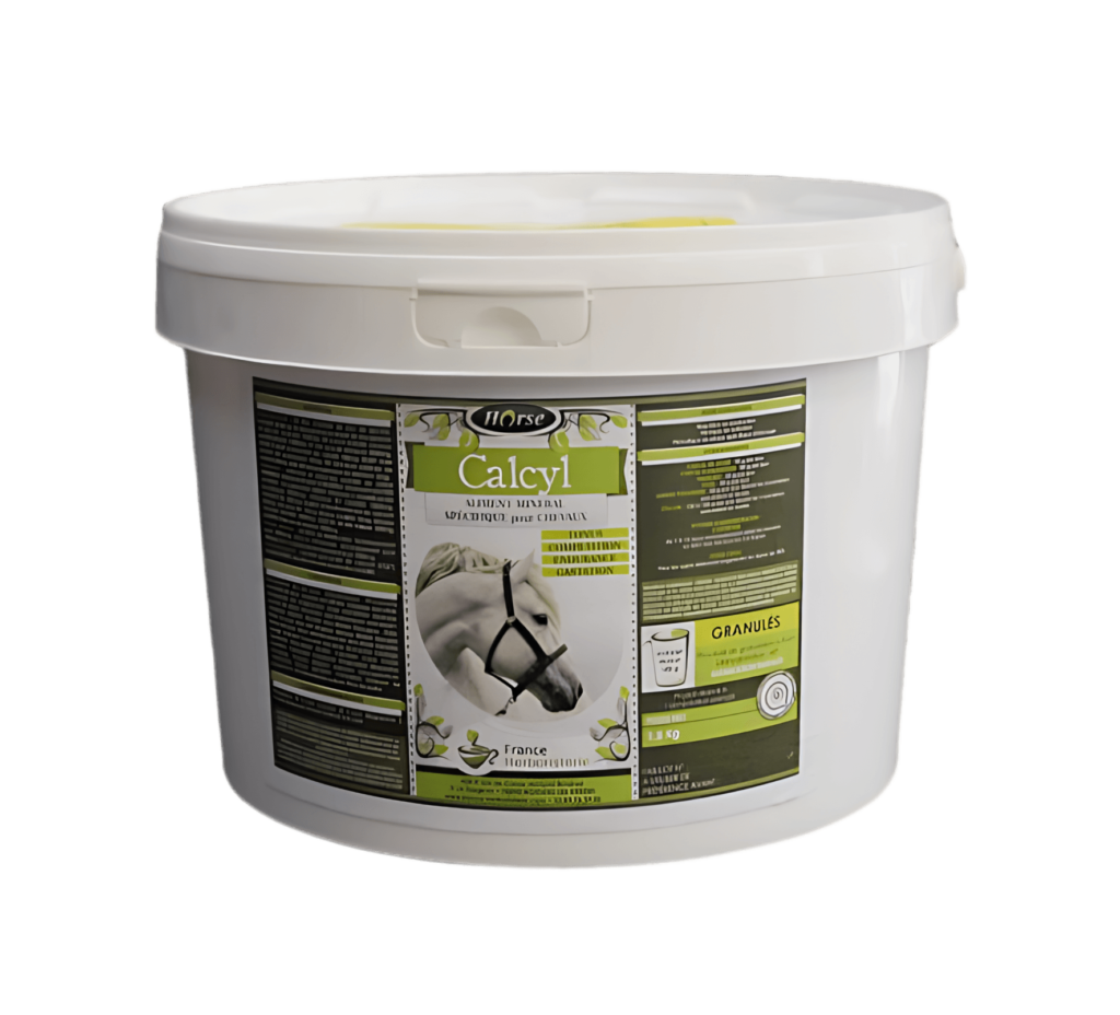 horse calcyl - aliment complementaire pour cheval - TONUS - ENDURANCE - GESTATION - POULINAGE - SAILLIE - CHASSE - COMPETITION - mineral haute performance pour chevaux - alfalor suisse